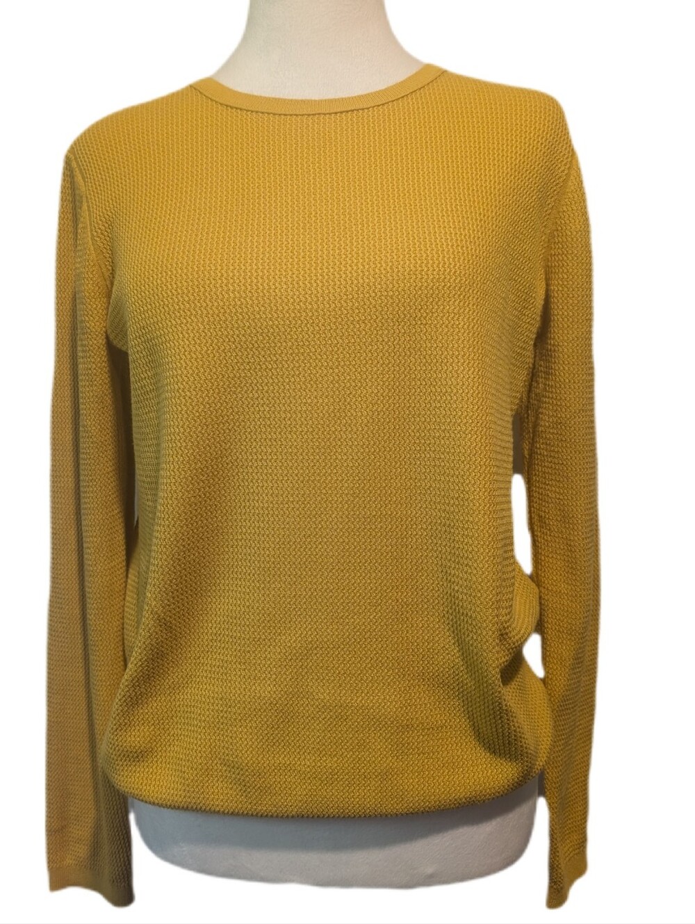 Marc O'Polo Women's Long Sleeved Cottton Knit Sweater Mustard Yellow -S-
